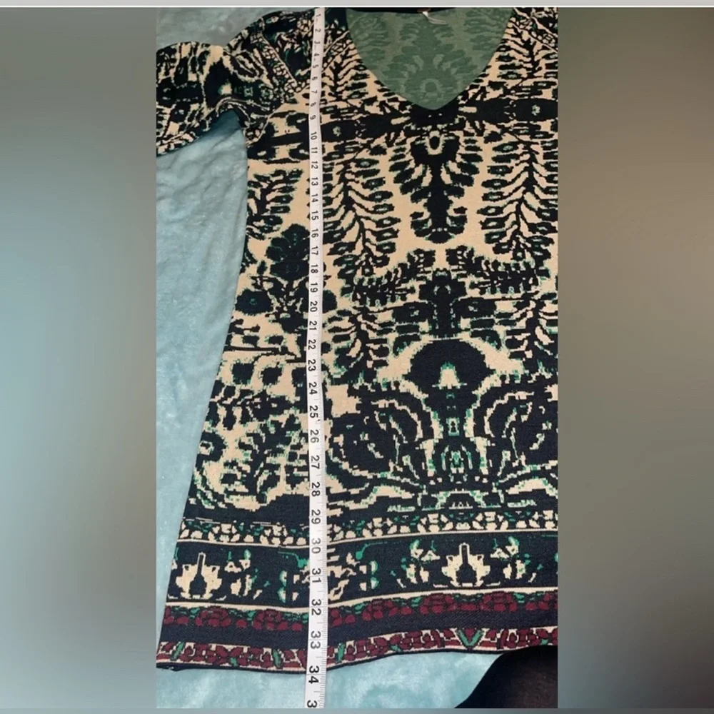 Free People Music & Lyrics Dress Boho Knit Balloon Sleeve Sweater Dress Medium